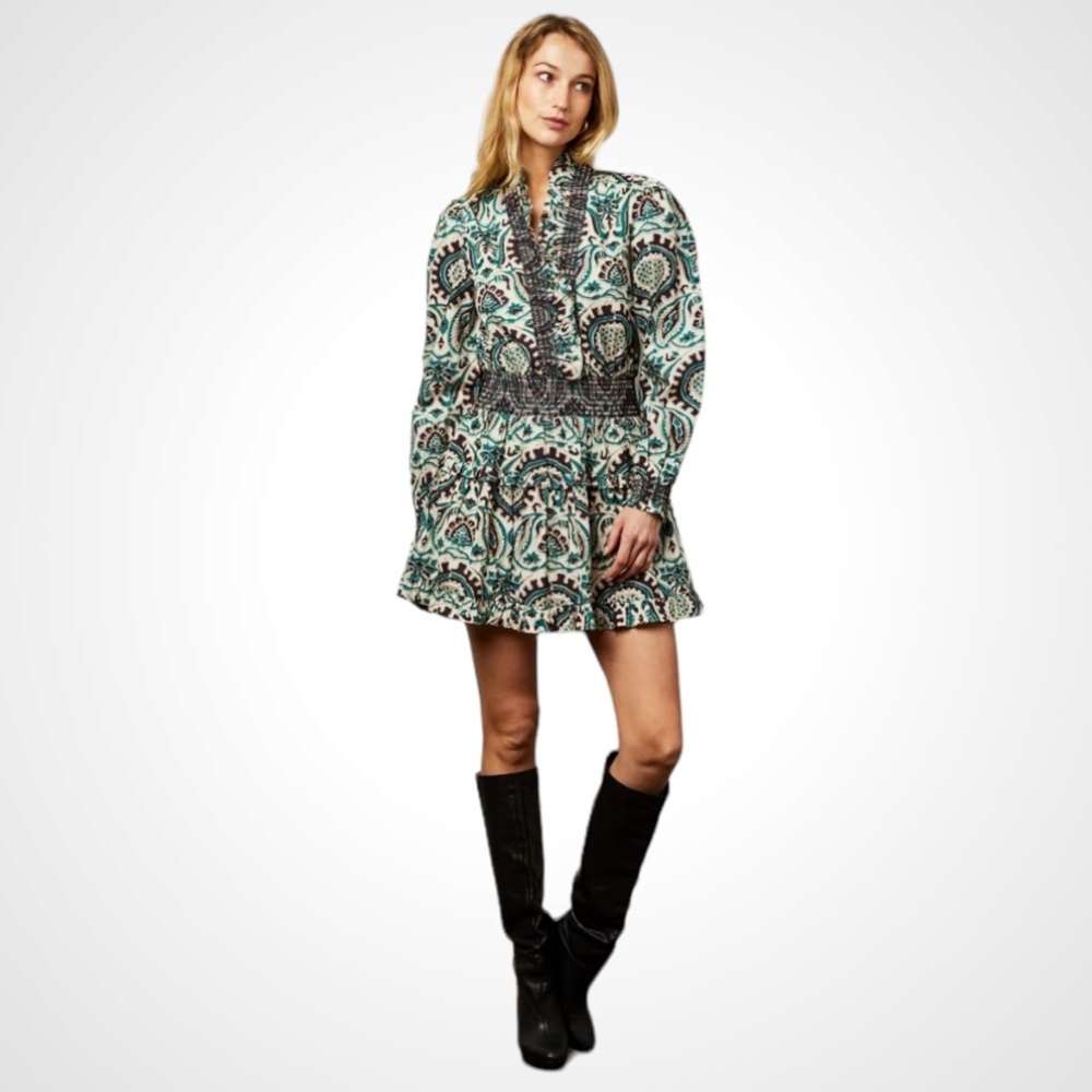 LOVE THE LABEL NEW ZITA DRESS SARA SPRUCE SIZE SMALL